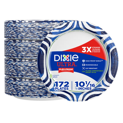Glattol Dixie Ultra Paper Plates, 10 1/16 inch, Di
