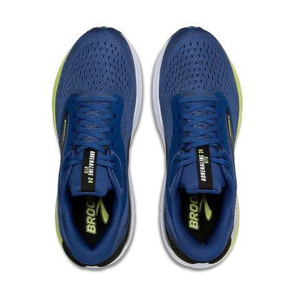 BROOKS Mens Adrenaline Gts 24 Sneaker, Navy Peony Black Acid Lime, 9 UK