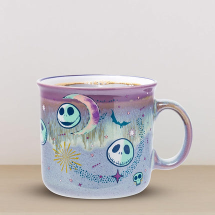 Silver Buffalo Disney Nightmare Before Christmas Mystic Opulence Reactive Glaze Ceramic Camper Mug, 20 Ounces
