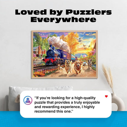 Buffalo Games - Angelo Bonito - La course du train - Puzzle de 750 pièces pour adultes - Un puzzle stimulant parfait pour les soirées jeux - Taille finale : 60,96 x 45,72 cm
