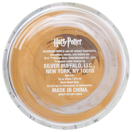 Silver Buffalo Harry Potter Glass Jar Tumbler with Bamboo Lid, 16oz