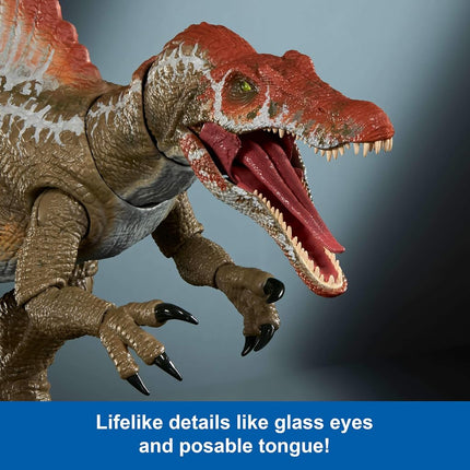 Mattel Jurassic World Hammond Collection JCH09 Jurassic Park 3 Spinosaurus Extra Large Carnival Dinosaur Toy Movable Tongue