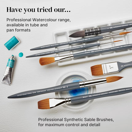Winsor & Newton Professional Watercolour Brush, Synthetic, Gray, Eichhörnchen Mittel