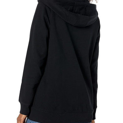 Sudadera con capucha de forro polar Dickies de peso pesado con cremallera completa para mujer, punto negro, talla extra grande, punto negro, talla extra grande