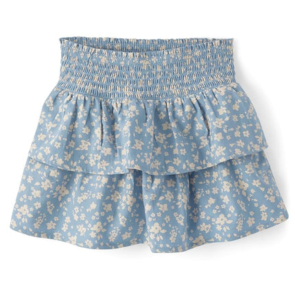 Gymboree Girls' and Toddler Ruffle Skirtss, Floral Blue Aura, 3T
