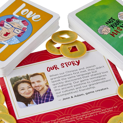 Not Your Ma's Jong, A Fast-Paced Card Game for 3-4 Players Inspired by Mahjong and 2 Grandmas, Family Game, Fun Party Game for Ages 13+
