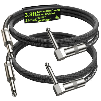AA AUDIO ACCESSORY Right Angle Guitar Cable 3.3ft 