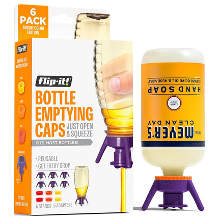 Flip-It! Bottle Emptying Kit (6 Pack, Bright Color