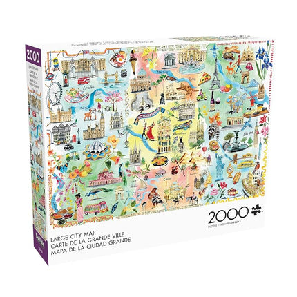 Buffalo Games - Fay Ford - Large City Map - 2000 Piece Jigsaw Puzzle for Adults - Challenging Puzzle Perfect for Game Nights - Finished Size is 38.50 x 26.50