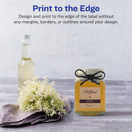 Avery Kraft Brown Square Labels with Sure Feed, 1.5" x 1.5", 1,000 Kraft Brown Labels, Print-to-The-Edge, Laser/Inkjet Printable Labels