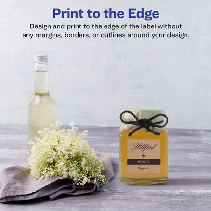 Avery Kraft Brown Square Labels with Sure Feed, 1.5" x 1.5", 1,000 Kraft Brown Labels, Print-to-The-Edge, Laser/Inkjet Printable Labels