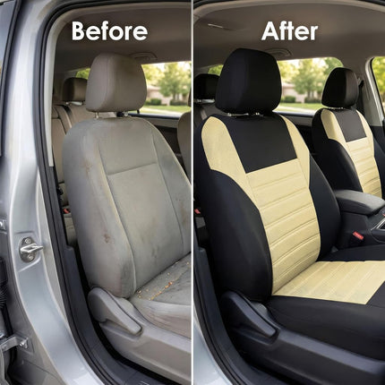 FH Group Automotive Car Seat Covers Front Set Premium 3D Air Mesh Front Seat Covers, Airbag Compatible Universal Fit Interior Accessories for Cars Trucks and SUVs - Burgundy