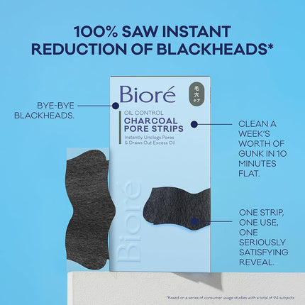 Biore Deep Cleansing Pore Charcoal Strips, 18 Count