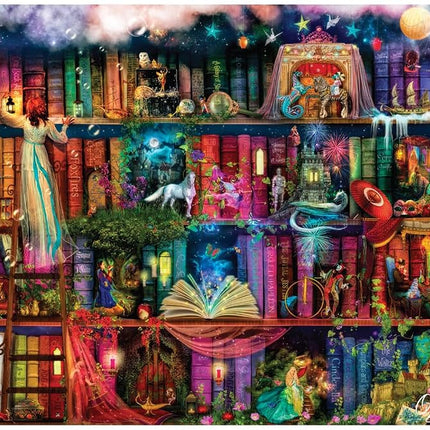 Buffalo Games - Aimee Stewart - Treasure Hunt Bookshelf - 1000 Piece Jigsaw Puzzle for Adults -Challenging Puzzle Perfect for Game Nights - Finished Size is 26.75 x 19.75