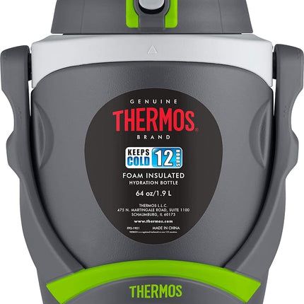 Thermos FPG1901CH4 64 Ounce Foam Insulated Hydration Bottle, Charcoal