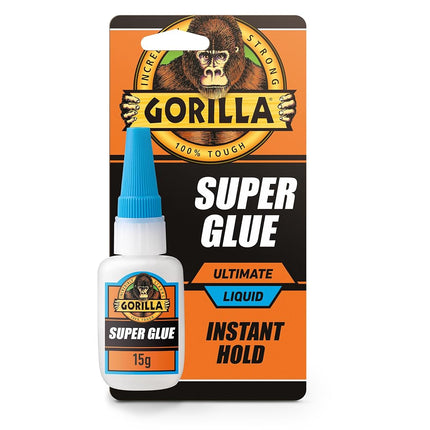 Gorilla Ultimate Super Glue, Clear Glue, 15 Grams 