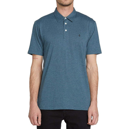 Volcom Men's Banger Polo Shirt, Airforce Blue, Medium