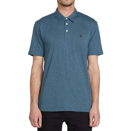 Volcom Men's Banger Polo Shirt, Airforce Blue, Med