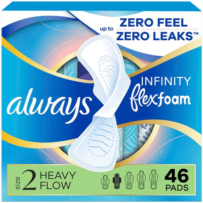 Always Infinity Feminine Pads For Women, Size 5 Ex