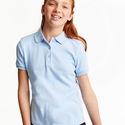 Falda plisada French Toast para niña, azul/dorado a cuadros, talla 20.5 Plus