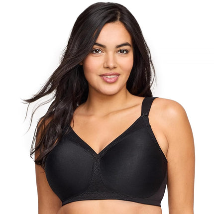 Glamorise MagicLift Seamless T-Shirt Wirefree Bra 1080 (Women's & Women's Plus) Black