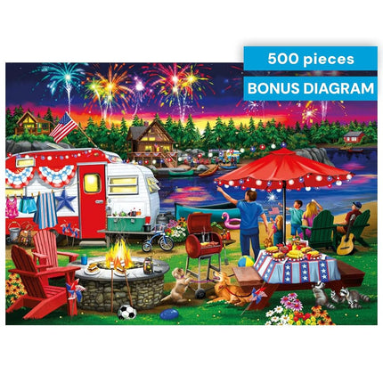 Buffalo Games - Fourth by The Lake - 500 Piece Jigsaw Puzzle