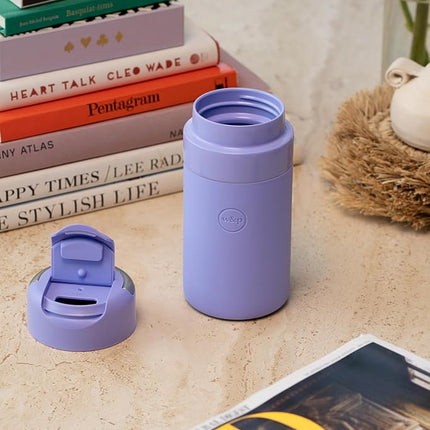 Drink Through Lid for Insulated Water Bottles, Leak-Proof, Carrying Handle, BPA Free, Lavender