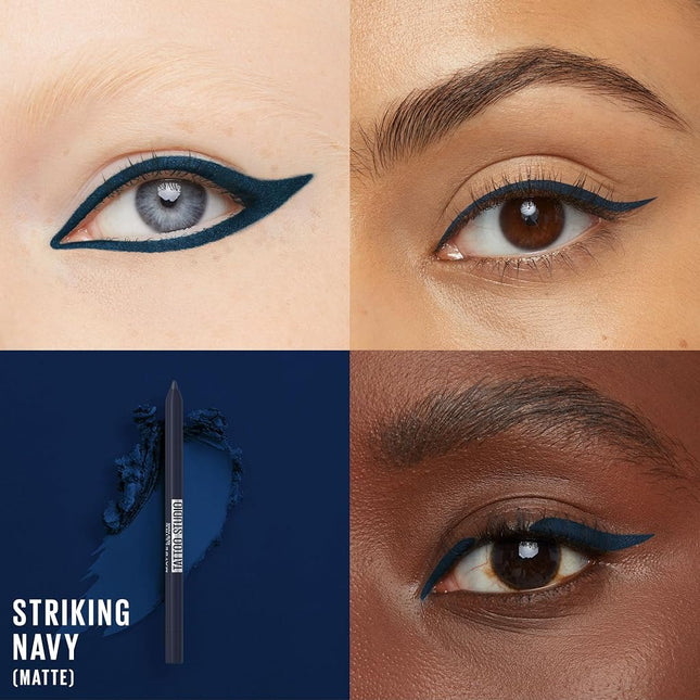MAYBELLINE - TattooStudio Sharpenable Gel Pencil Eyeliner Striking Navy - 0.04 oz (1.1 g)