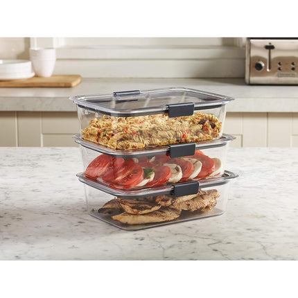 Rubbermaid 2108407 Food Storage Containers, BPA-Free Plastic 9.6 Cup, 2-Pack Clear