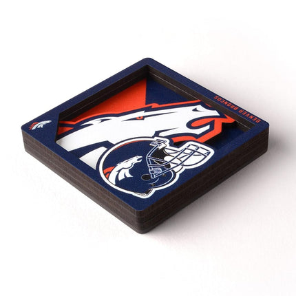 YouTheFan NFL Denver Broncos 3D Logo Series Magnets
