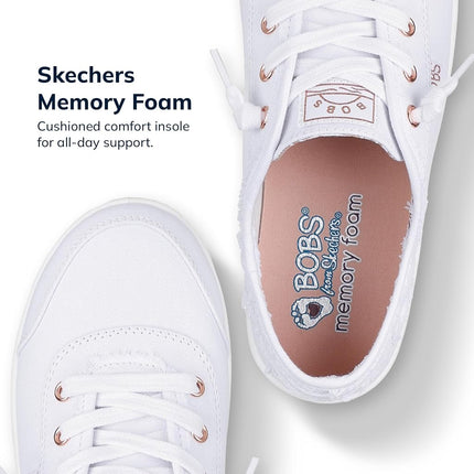 Skechers Women's Bobs B Cute Trainer, White, 2 UK