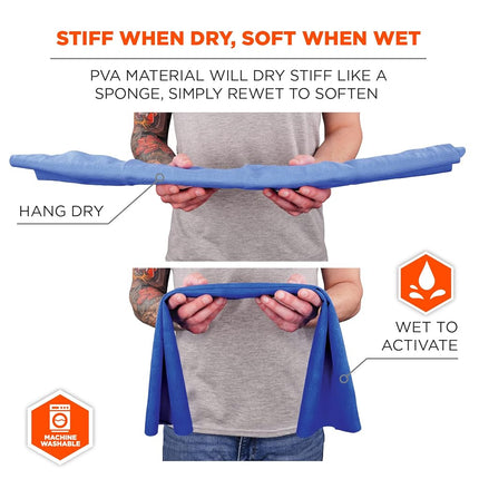 Chill-Its Evaporative Cooling Towel, Orange, One Size