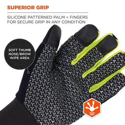 Ergodyne ProFlex 850 Insulated Freezer Gloves, Grip Palm, Touch Screen Capable, Cold Storage Work