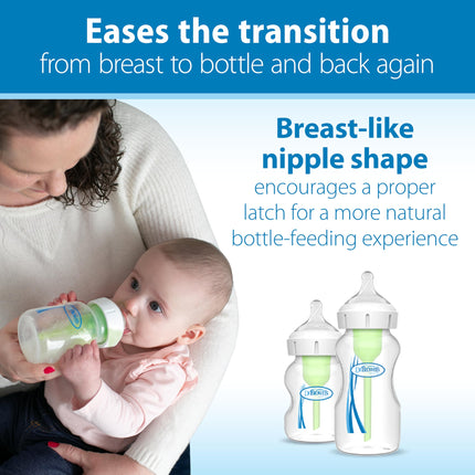 Dr. Brown’s Natural Flow® Y-Cut Wide-Neck Baby Bottle Silicone Nipple, Ideal for Thicker Liquids, 9m+, 100% Silicone Bottle Nipple, 6 Pack