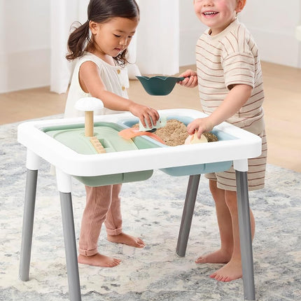 Skip Hop Discoverosity 3-in-1 Toddler Sensory Table with 13 Nature-Inspired Sensory Tools 8-Page Activity Guide 2 Bins and 2 Convertible lids, Age 18m+