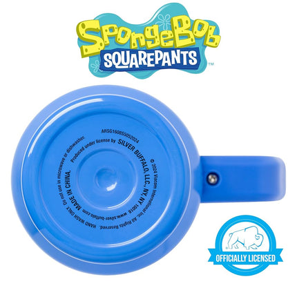 Silver Buffalo Spongebob Squarepants “Imaginaaation!” Stainless Steel Tumbler with Handle, Fits in Standard Cup Holder, 40 Ounces