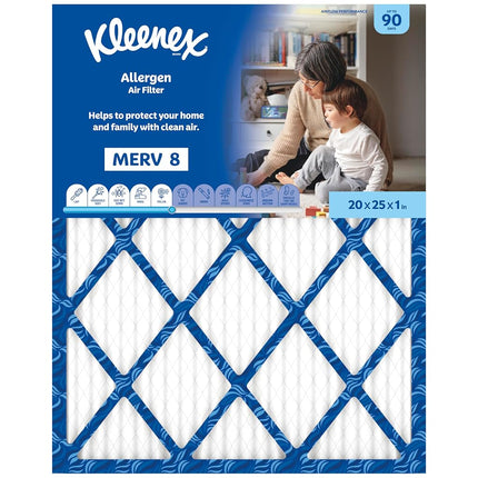 Kleenex Air Filter for Allergens 50.8 x 63.5 x 2.5 cm, MERV Rating 8 (4 pieces)