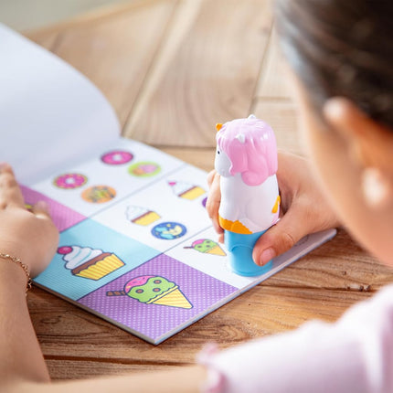 Melissa & Doug Sticker WOW!� Dog and Unicorn Bundle: 2 Activity Pads, 2 Sticker Stampers, 600 Stickers