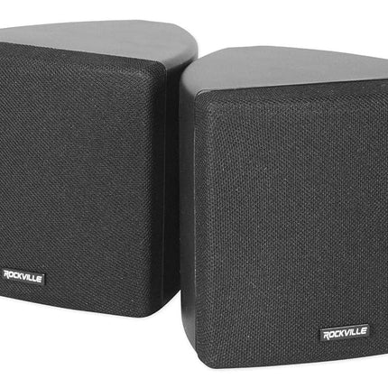 6 Rockville Cube 70v Black 3.5" Commercial Swivel Wall Mount Restaurant Speakers