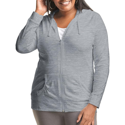 Just My Size Women's Lightweight Slub Jersey Jacke