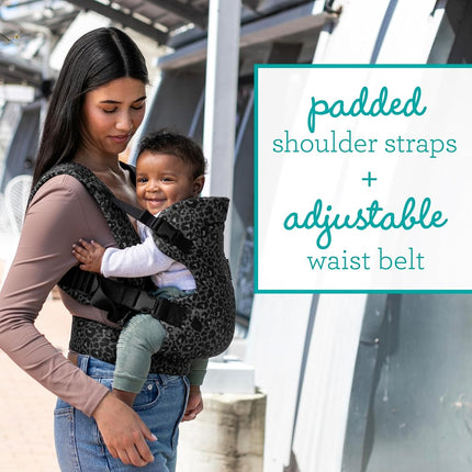 Infantino Flip Advanced 4-in-1 Baby Carrier - Ergonomic, Convertible, Face-in and Face-Out Front and Back Baby Carrier Newborn to Toddler 3.6-14.5 kg, Grey Leopard