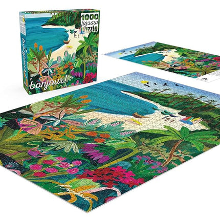 Buffalo Games - Bonjour - Beach Butterfly - 1000 Piece Jigsaw Puzzle for Adults - Challenging Puzzle Perfect for Game Nights