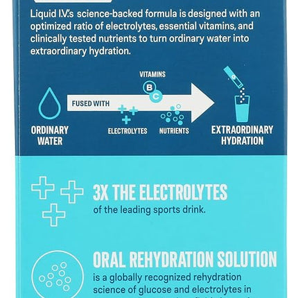 Liquid Iv, Hydration Multiplier Lemon Lime, 0.56 Ounce, 10 Pack