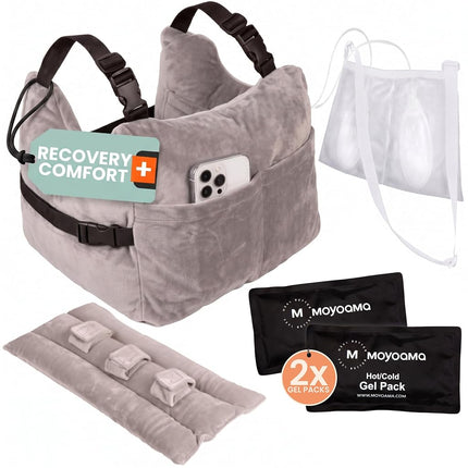 MOYOAMA Bundle Grey Plush: Mastectomy Pillow IR De