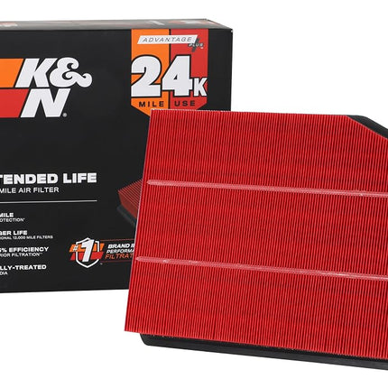 Filtre à air moteur K&N : Filtre à air de remplacement à durée de vie prolongée de 38 624 km : Compatible avec le camion Chevy/GMC 2019 (Silverado 1500, Sierra 1500), KNX-5083