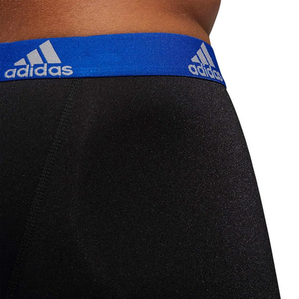 adidas Men's Big & Tall Performance Boxer Brief Underwear (3-Pack) Boxed, Black/Collegiate Royal Blue/Scarlet Red, XX-Large