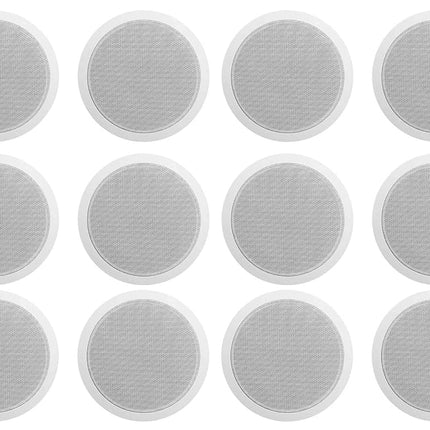 12 Rockville CCL6T White 70V 6" Commercial Ceiling Speakers 4 Restaurant/Office