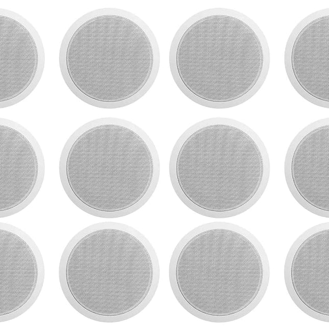12 Rockville CCL6T White 70V 6" Commercial Ceiling Speakers 4 Restaurant/Office