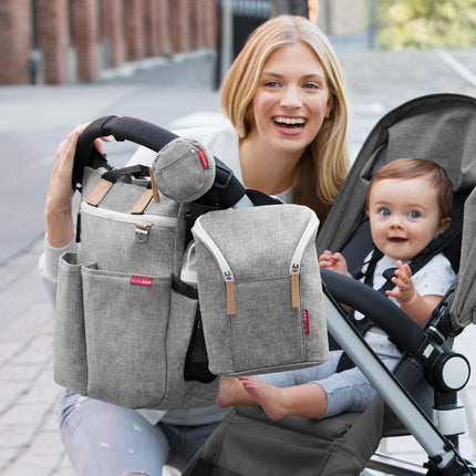 Bolsa para dos biberones Skip Hop Grab and Go, gris melange