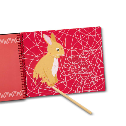 Melissa & Doug On the Go Scratch Art : Bloc d'activités Familles d'animaux à gratter avec stylet